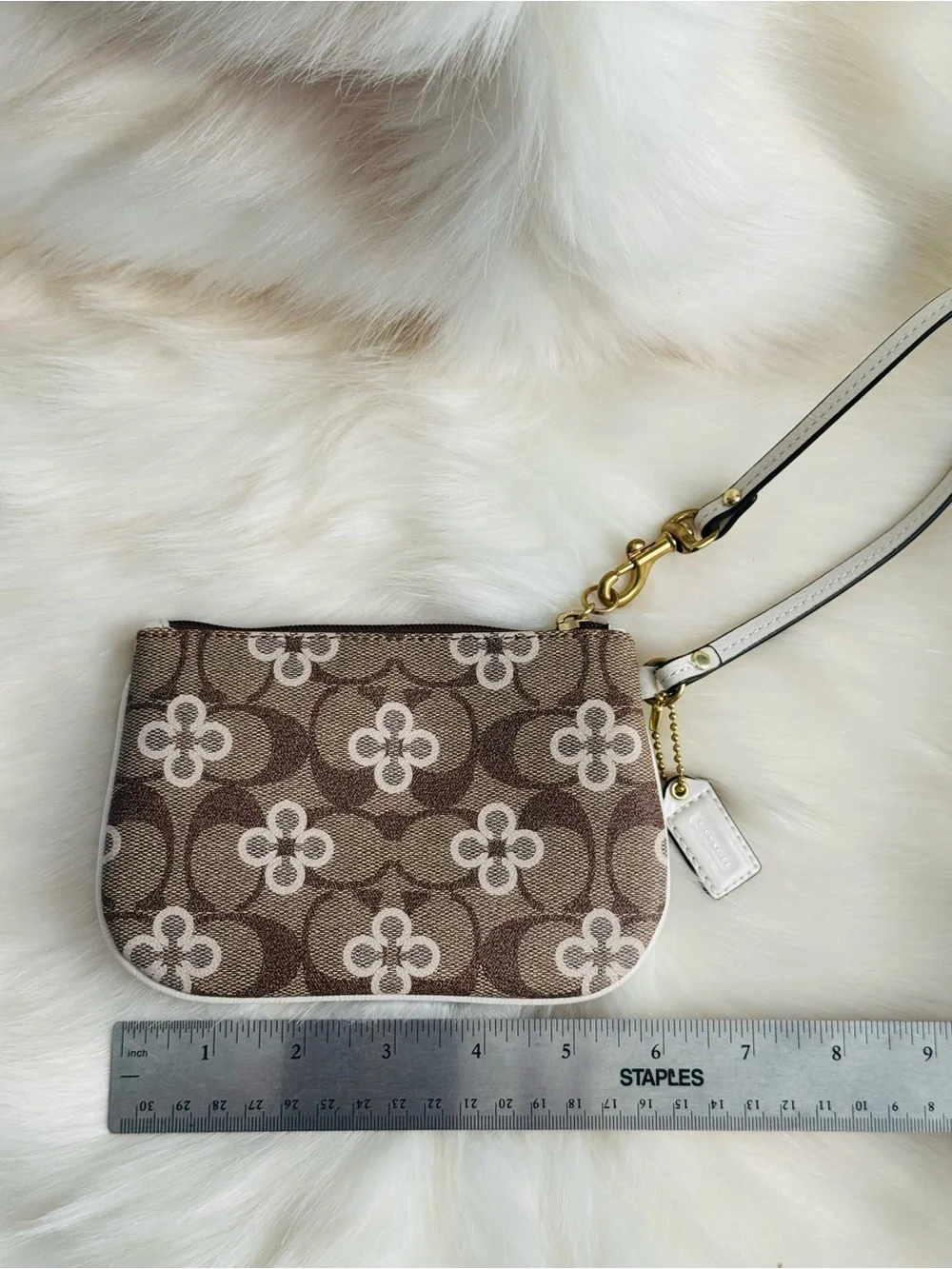 Coach wristlet brown